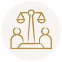 Icono de balanza de la justicia representando el Seguro de Responsabilidad Civil para Autónomos y Profesionales